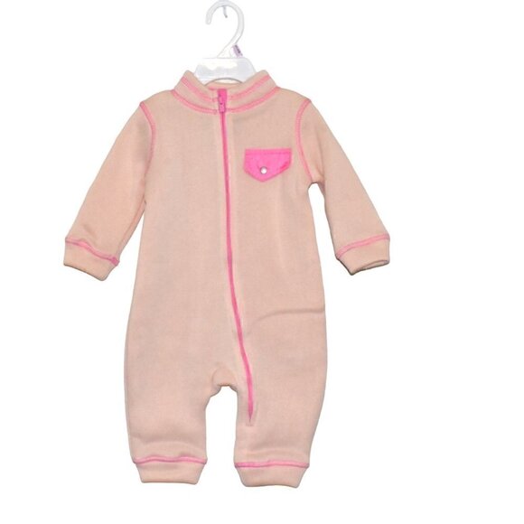 Eddie Bauer One Piece Pink Winter Baby Romper Size 6-9 M - Picture 1 of 8